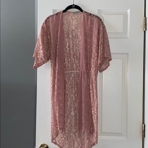 Pink Lace Kimono